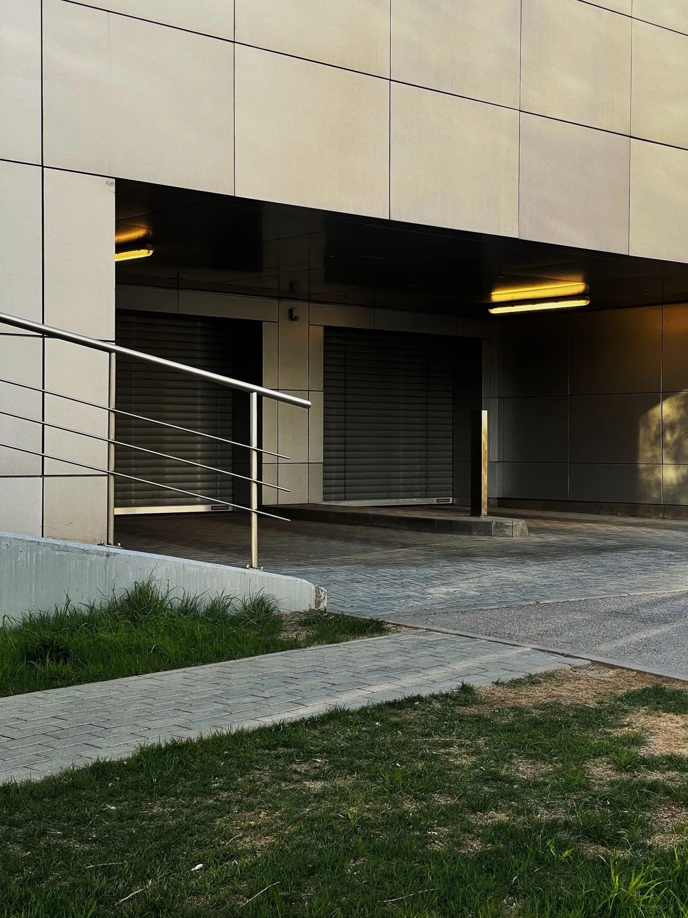 Ramp with handrails showing an accessible route concept